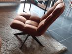 Draaistoel-zetel cognac kleur, Ophalen, Stof, Eenpersoons, Algemeen