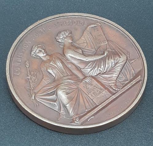 Médaille 25e anniversaire commission royale d'histoire WIENE, Timbres & Monnaies, Pièces & Médailles, Enlèvement ou Envoi