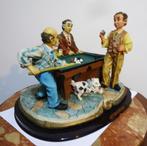 Biljart Café Sculptuur Florentina Porselein Italië👀😎💑🤗🎁, Ophalen of Verzenden