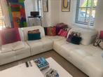 Natuzzi witte lederen hoekbank 310cm op 275cm, Huis en Inrichting, Zetels | Complete zithoeken, Ophalen, Gebruikt, Leer, Design