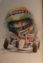 poster de Ayrton Senna - Signé, Collections, Sport, Affiche ou Poster pour porte ou plus grand, Enlèvement ou Envoi, Rectangulaire vertical
