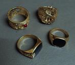 Heren Ringen (4 Stuks) Maat 10 - Plated Gold, Handtassen en Accessoires, Ringen, Ophalen, Nieuw