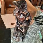 Houtsnijwerk ( Visser uit Bali ) 44 cm hoog ., Antiek en Kunst, Ophalen of Verzenden