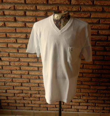 (43)- tee shirt homme t.L blanc - ciel d'été -