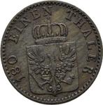 Pruisen Wilhelm I. 2 Pfennig 1863 A 180 EINEN THALER, Postzegels en Munten, Munten, Verzenden