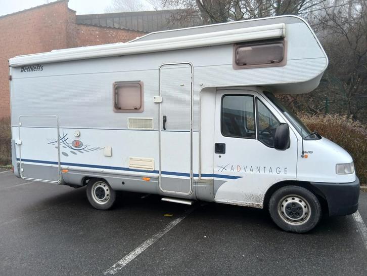 Mobilehome 6 personen Fiat Dethleffs, Caravans en Kamperen, Mobilhomes, Particulier, Dethleffs, Fiat, Diesel, Ophalen