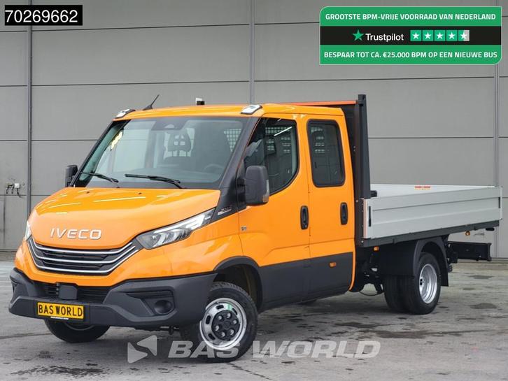 Iveco Daily 35C21 BPM VRIJ! 3.0 210PK 2025model Dubbel Cabin, Auto's, Bestelwagens en Lichte vracht, Bedrijf, Te koop, Airconditioning