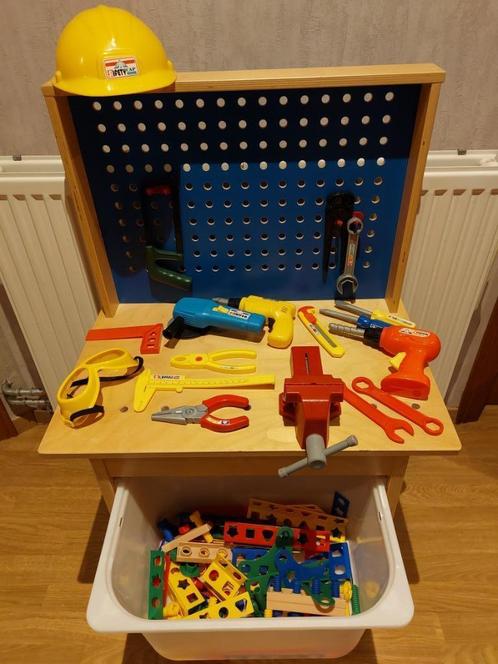 Toffe, houten speelwerkbank met allerlei werkgerief, Kinderen en Baby's, Speelgoed | Overig, Ophalen