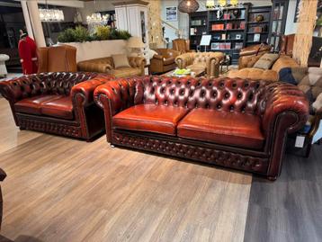 original chesterfield bankstel 3+2 zits oxblood rood Pegasus beschikbaar voor biedingen