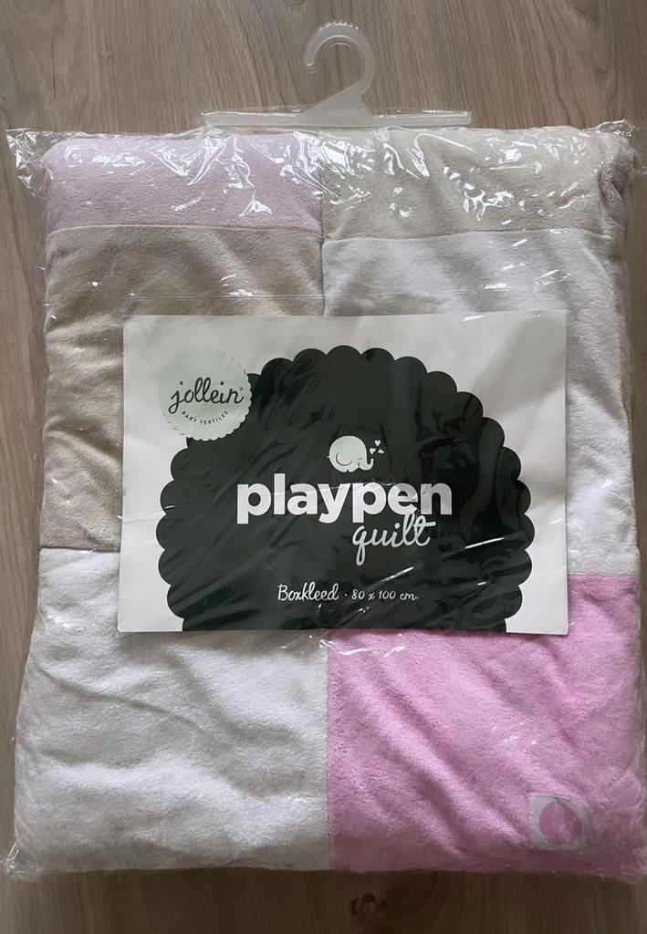 Jollein boxkleed 80x100cm, Kinderen en Baby's, Babyparken, Zo goed als nieuw, Rechthoekig, Boxkleed, Ophalen of Verzenden
