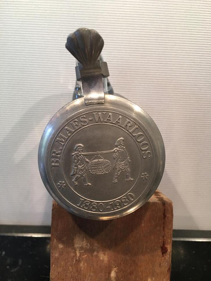 cristal alken-maes brouwerij waarloos 1880-1980  pul chope, Verzamelen, Biermerken, Gebruikt, Pul(len), Overige merken, Ophalen of Verzenden