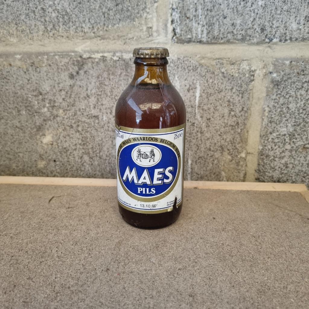 Bouteille de bière Maes Pils (modèle 4), Collections, Enlèvement ou Envoi, Utilisé, Bouteille(s), Autres marques