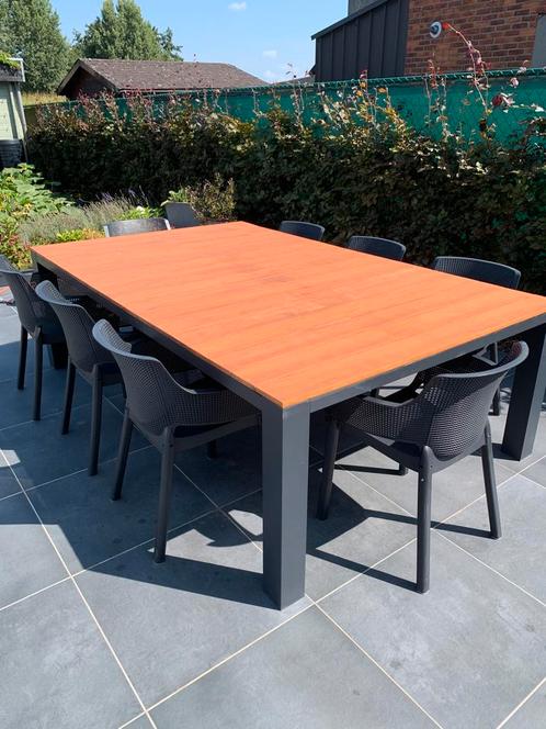Tuintafel met of zonder stoelen, Tuin en Terras, Tuintafels, Zo goed als nieuw, Rechthoekig, Aluminium, Ophalen