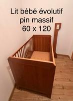 Lit bebe IKEA évolutif en pin + matelas, Enlèvement, Comme neuf, Garçon ou Fille