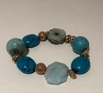 Turquoise mineralen armband - elastisch, Ophalen of Verzenden, Mineraal