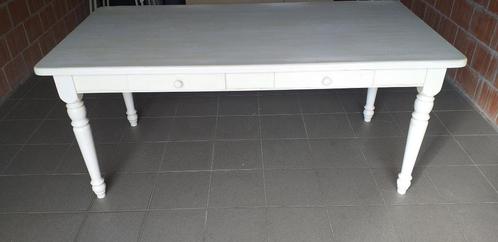 Belle table blanc cassé, Maison & Meubles, Tables | Tables à manger, Comme neuf, 50 à 100 cm, 200 cm ou plus, Cinq personnes ou plus