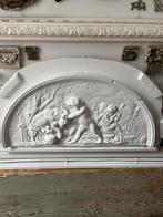 ANTIEK GIPS PANEEL DIK FRANS KASTEEL MUUR VERSIERING, Ophalen
