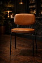 Stijlvolle designstoel – cognackleur horeca / interieur, Maison & Meubles, Tabourets, Enlèvement, Comme neuf