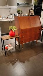 Vintage mid-century secretaire., Huis en Inrichting, Ophalen, Zo goed als nieuw