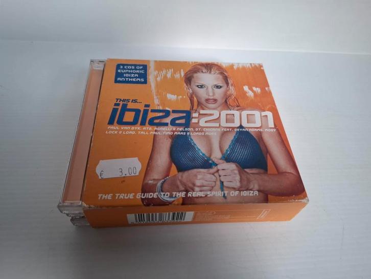 CD Ibiza 2001 》doos met 3 CD's, Cd's en Dvd's, Cd's | Dance en House, Gebruikt, Ophalen of Verzenden