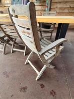 Hard houten stoelen 6 stuks garden impression, 6 zitplaatsen, Teakhout, Gebruikt, Stoel