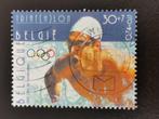 Belgie 2000 - sport - Olympische Spelen - zwemmen, uit BLOK, Ophalen of Verzenden, Gestempeld, Sport