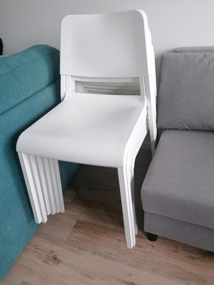 TEODORES 6 Eetkamerstoel, wit, Huis en Inrichting, Stoelen, Vijf, Zes of meer stoelen, Wit, Ophalen