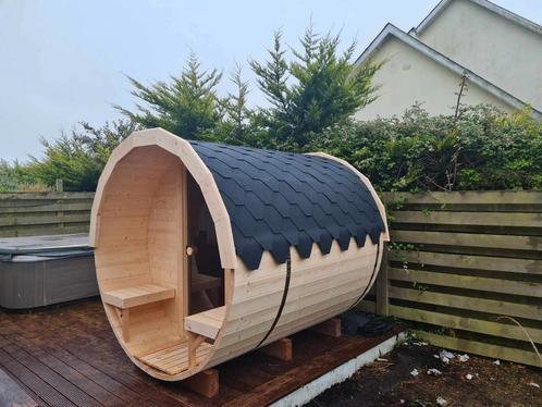 Barrel Sauna 2,5M Gratis Levering en Plaatsing, Sport en Fitness, Sauna, Nieuw, Ophalen of Verzenden