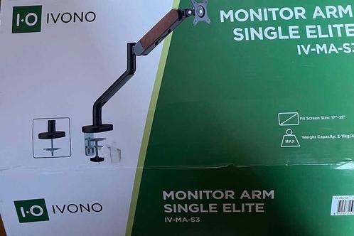 Ivono Monitor Arm Single nieuw, Computers en Software, Monitoren, Nieuw, In hoogte verstelbaar, Draaibaar, Kantelbaar, Ophalen