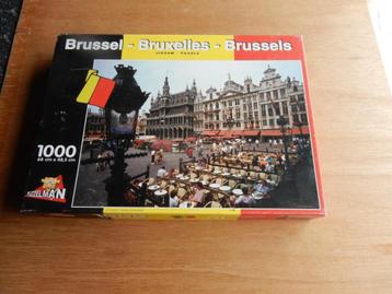 nr.1584 - Puzzel brussel - 1000 stukjes, Hobby en Vrije tijd, Ophalen of Verzenden, 500 t/m 1500 stukjes, Legpuzzel