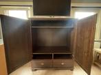 Kast donkerbruin, Ophalen, Gebruikt, 100 tot 150 cm, 100 tot 150 cm