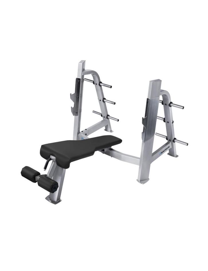 Nautilus Evo Olympic Decline Bench Bench Press |, Sport en Fitness, Fitnessmaterialen, Zo goed als nieuw, Overige typen, Armen