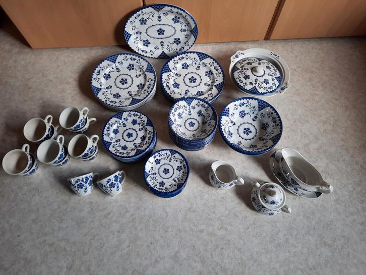 Blauw servies Romance - Prijsverlaging!!, Antiek en Kunst, Antiek | Servies compleet, Ophalen