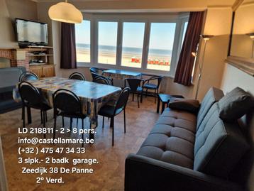 De Panne App.2/3 Slpk- 2 badk & WC/Strandcab./garage/4 < 8 p beschikbaar voor biedingen