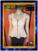 Peplum top dames 36.  Made in Italy, Wit, Ophalen of Verzenden, Zo goed als nieuw, Maat 36 (S)