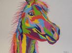 peinture à l'huile pop art pony (60x80 cm), Antiquités & Art, Enlèvement ou Envoi