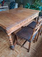 Eikenhouten tafel en 6 stoelen, Enlèvement