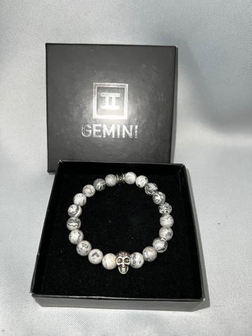 Bracelet Gemini taille S - gris avec tête de mort
