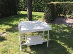 Vintage bijzet - serveertafel, Huis en Inrichting, Tafels | Bijzettafels, Ophalen, Vintage meubel in Off-White, 55 tot 75 cm, Zo goed als nieuw