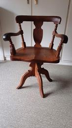 vintage eiken bureaustoel, Antiek en Kunst, Ophalen