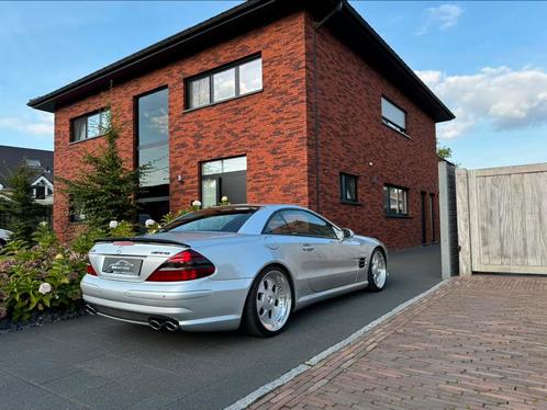 Mercedes SL500 sl55 AMG pakket, Auto's, Mercedes-Benz, Bedrijf, SL, Benzine, Cabriolet, Automaat, Zilver of Grijs, Blauw, Leder