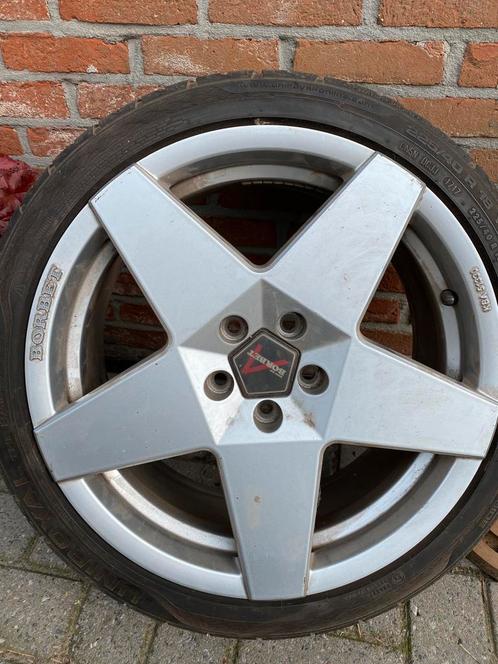 Volvo 18” Borbet velgen 5x108 als nieuw banden +_7mm, Auto-onderdelen, Banden en Velgen, Band(en), All Season, 18 inch, 225 mm
