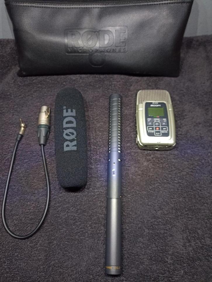 RØDE NTG-2 + Zoom H2 recorder met XLR – audio set, Musique & Instruments, Microphones, Comme neuf, Micro studio, Enlèvement ou Envoi