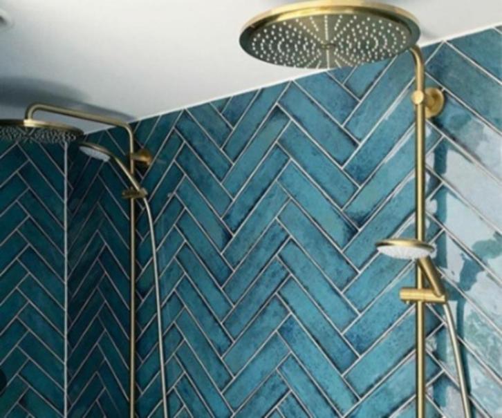 Badkamertegels blauw - blauwe badkamer tegels - wandtegels, Doe-het-zelf en Bouw, Hout en Planken, Nieuw, Overige typen, Overige houtsoorten