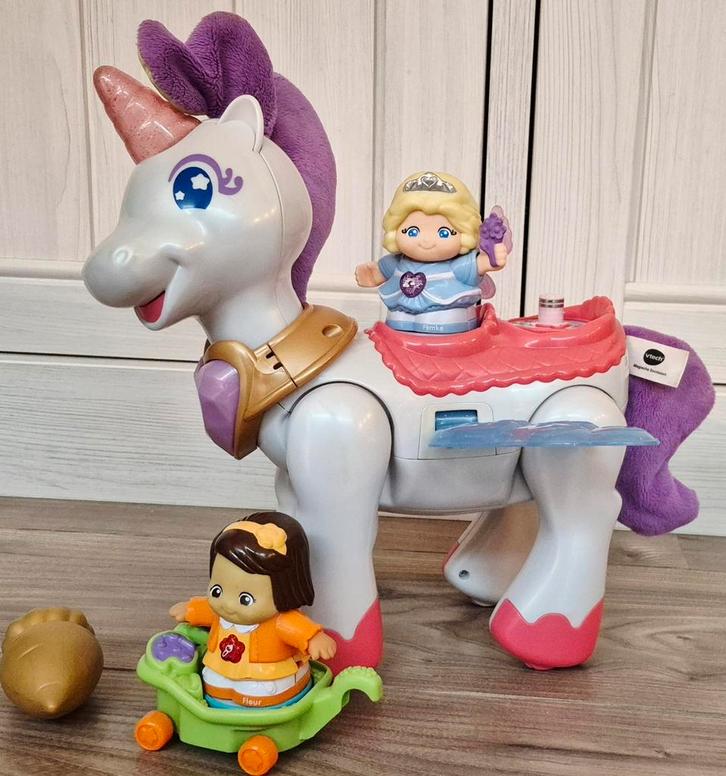 VTech Vrolijke Vrienden Magische Eenhoorn + extra vriendje, Kinderen en Baby's, Speelgoed | Vtech, Zo goed als nieuw, Ophalen