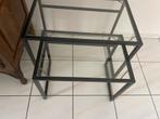 2 bijzettafels Ikea, Gebruikt, Metaal of Aluminium, 55 tot 75 cm, Rechthoekig