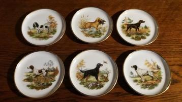 sous verre porcelaine Kaiser déco chiens de chasse