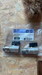 Verloop 1/2 inch naar 3/8 inch met kraan, Enlèvement, Comme neuf, Chrome, Robinet