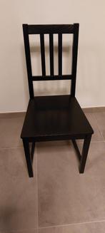 4 zwarte ikea stoelen hout., Maison & Meubles, Enlèvement ou Envoi