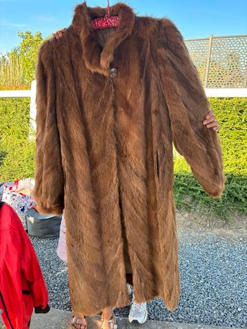 Manteau de fourrure véritable, Enlèvement ou Envoi, Porté, Taille 38/40 (M), Brun
